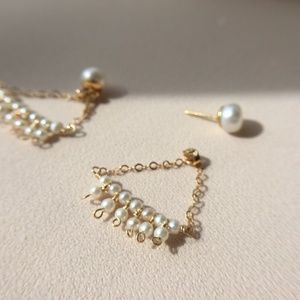 Pearl 14k gold filled ear rings